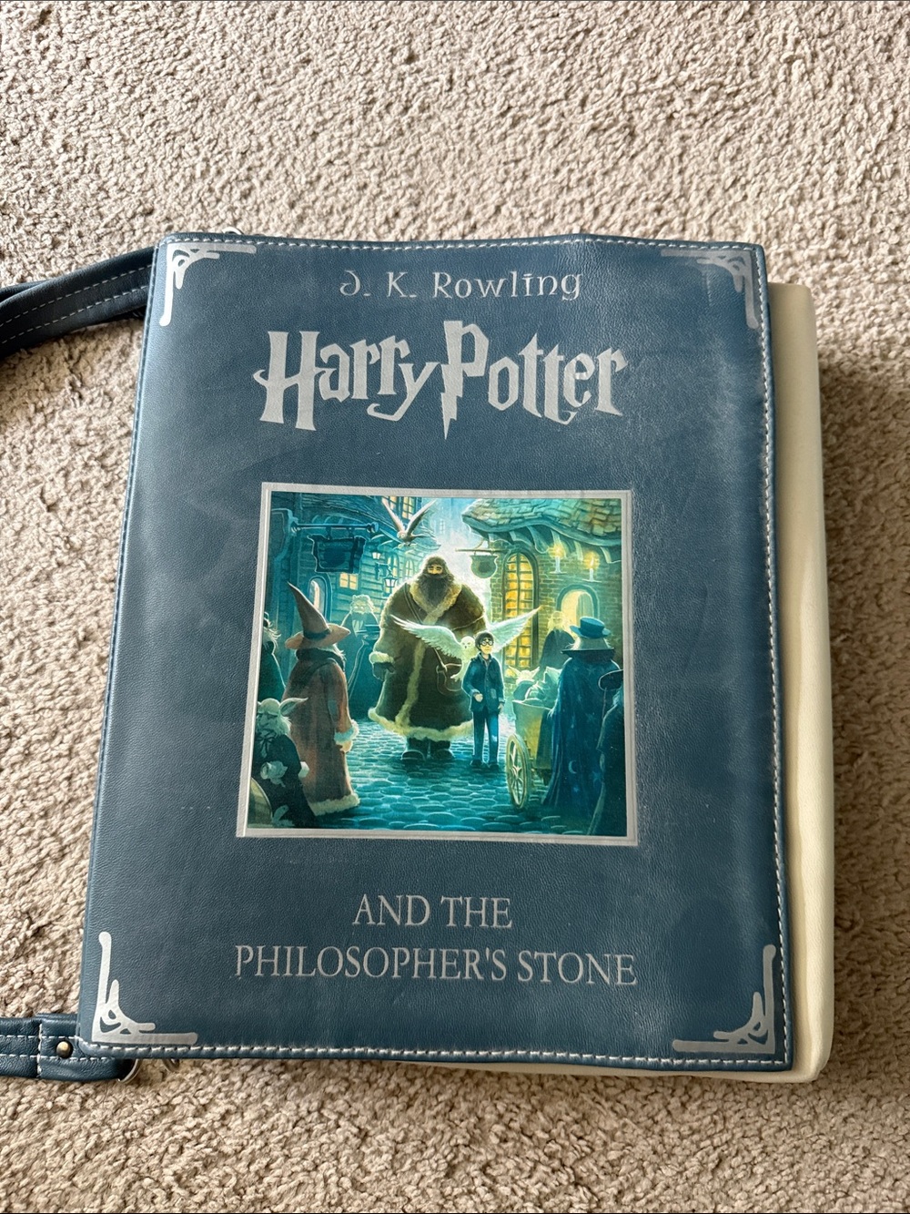 Warner Bros. Themed Blue Book-Style tote bag